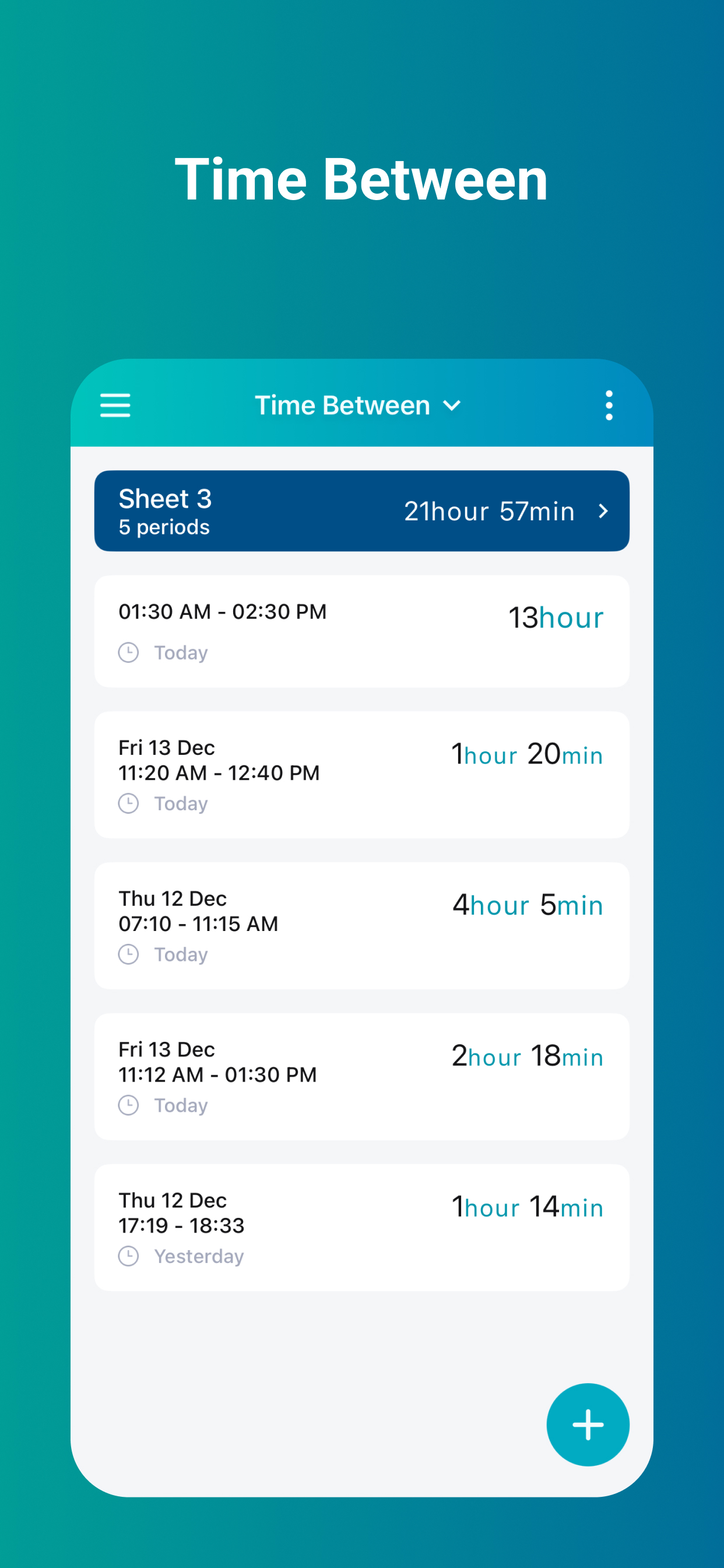 TimeCalc Time Between preview