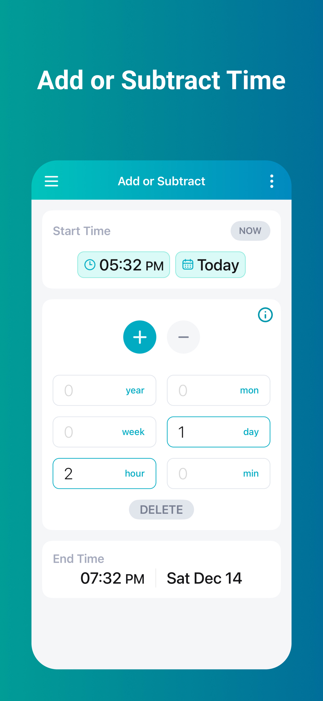 TimeCalc Date Calculator preview