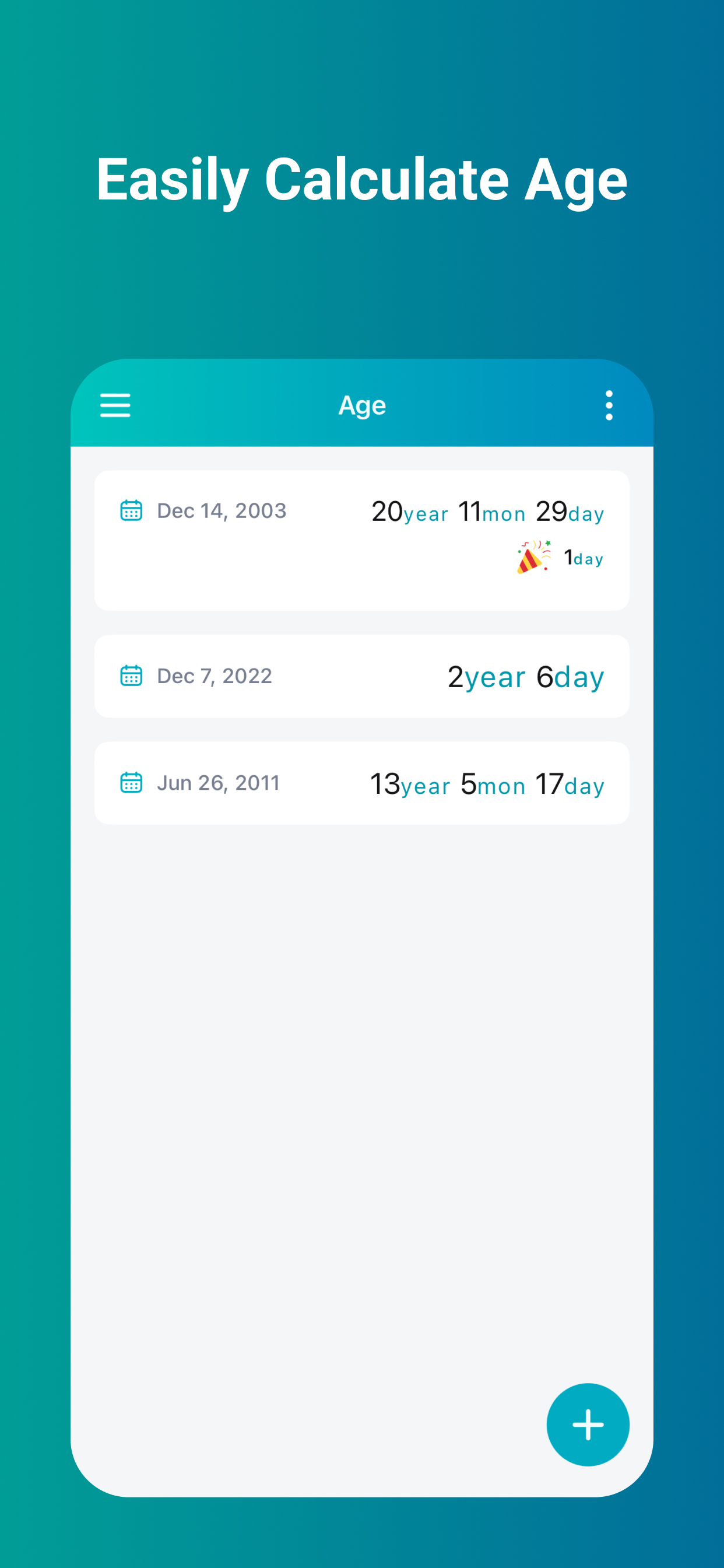 TimeCalc Age Calculator preview